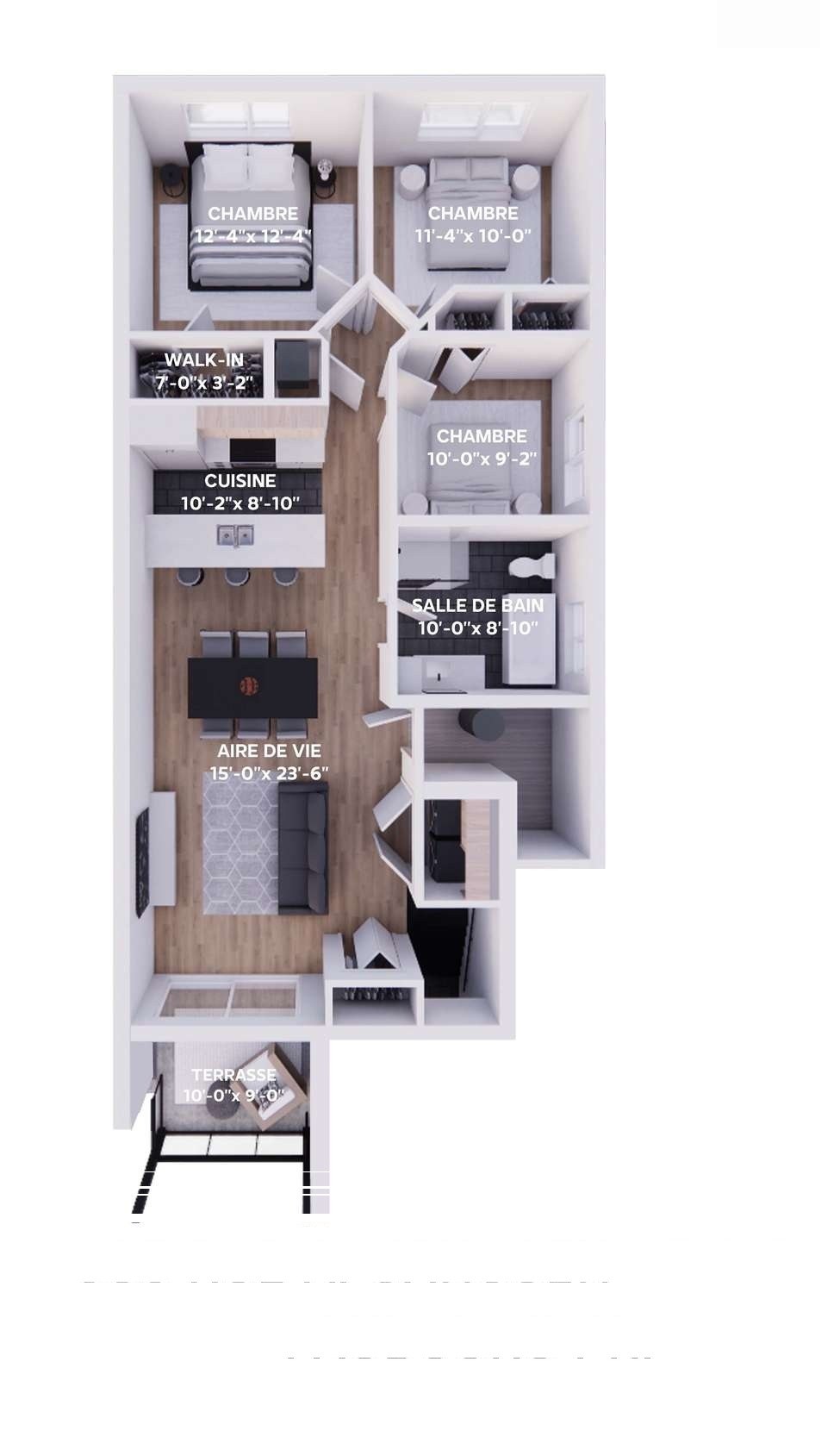 Plan de l'unité 5½ (385 rue A.-Janssen)