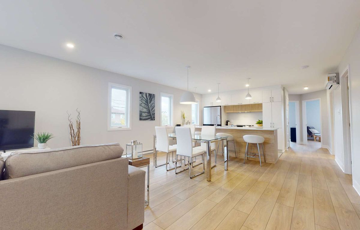 Intérieur lumineux d'un condo Gesteco à Waterloo