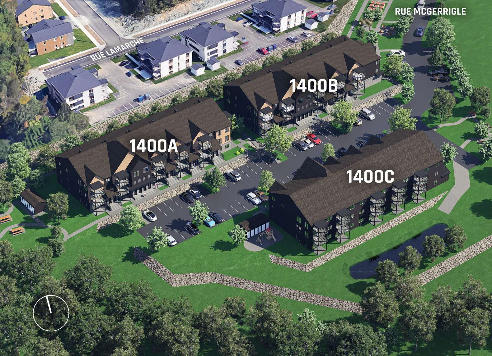 Plan d'implantation du projet Domaine des Ruisseaux